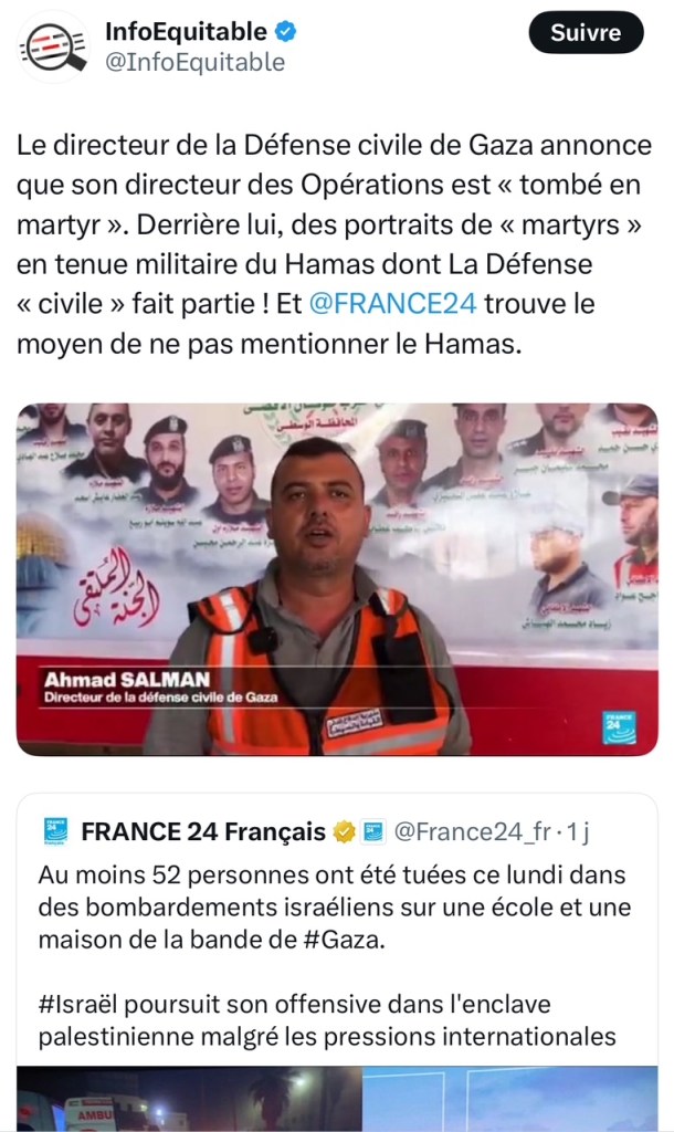 défense civile gaza fake news